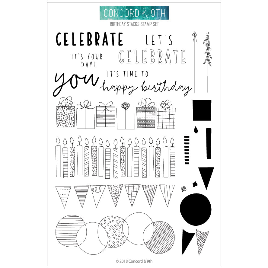 Juego de sellos Birthday Stacks