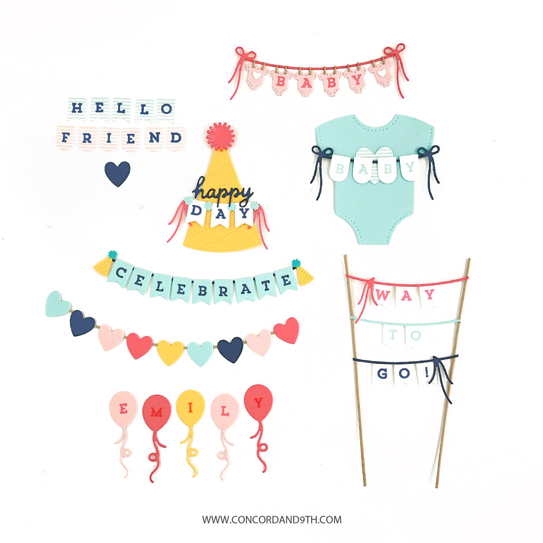 Juego de sellos Bitty Banners 