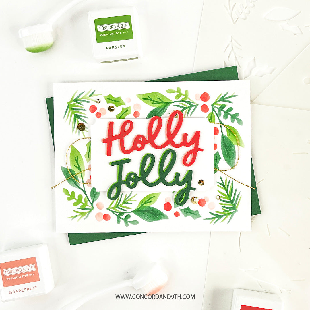 Boughs & Holly Stencil Pack