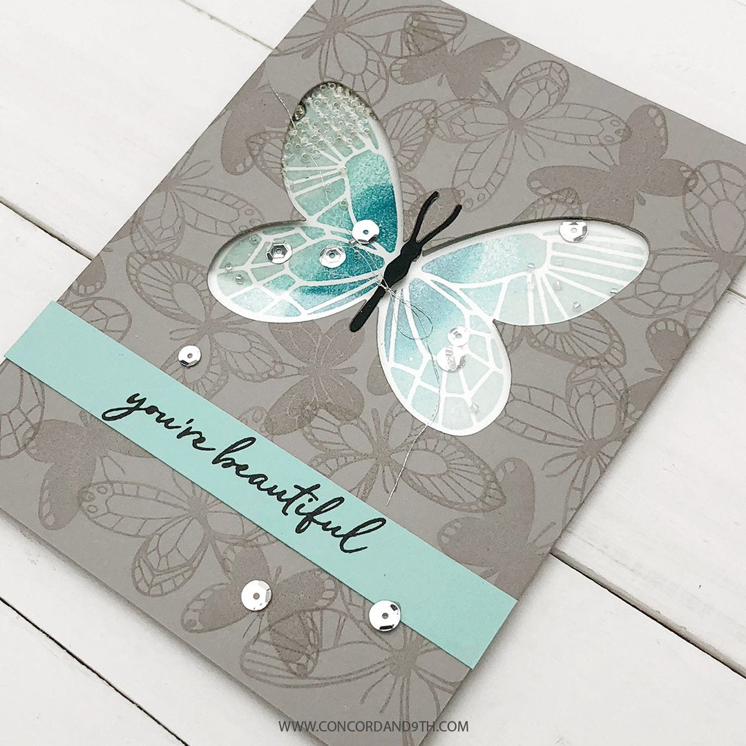 Concord & 9th - Clear Stamp - Boho Butterfly Stamp Set (3x3)