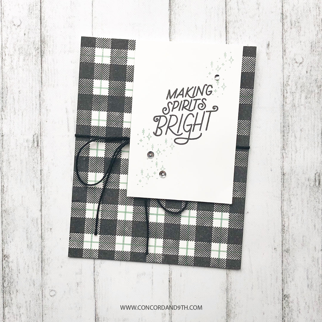 Juego de sellos con fondo de cuadros