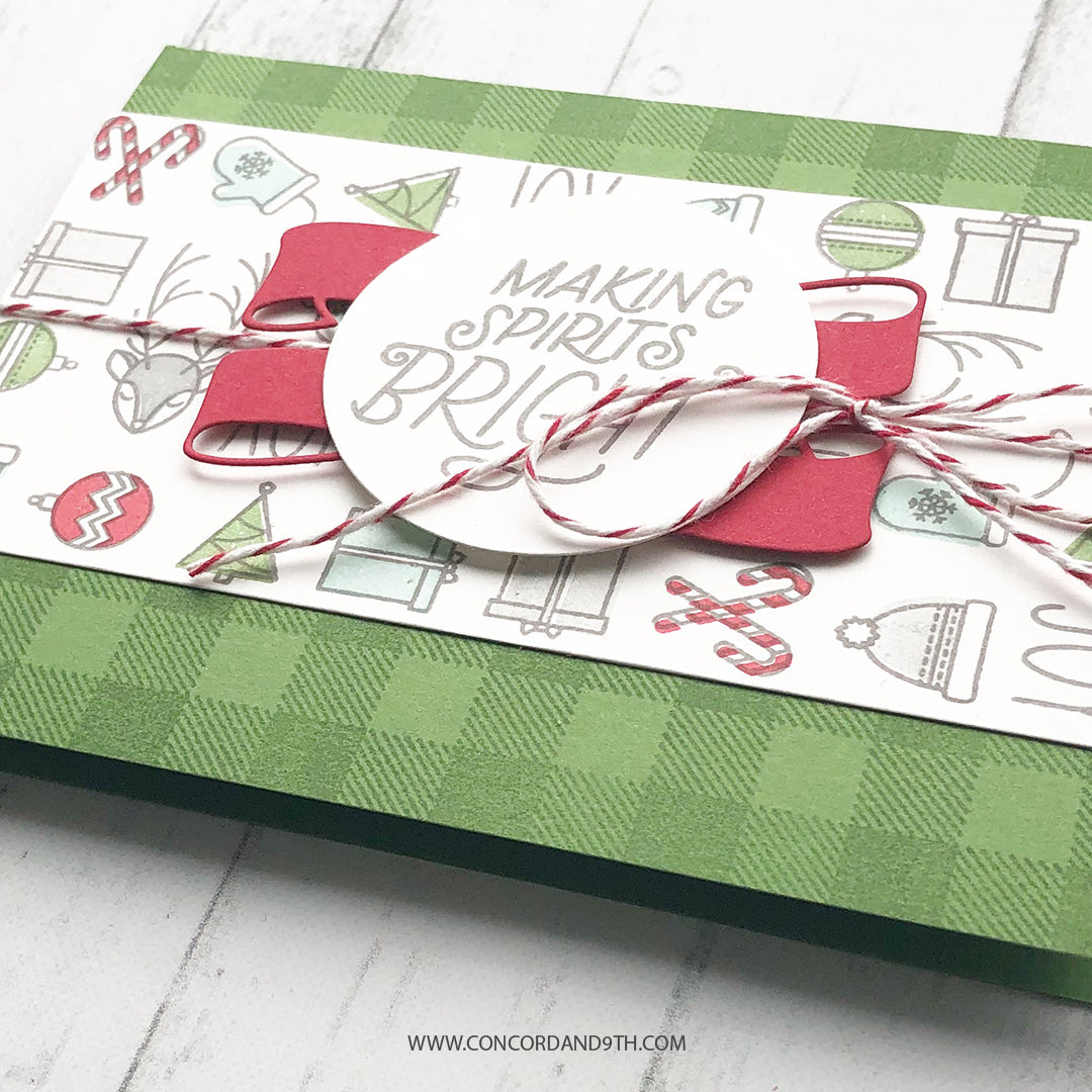 Juego de sellos con fondo de cuadros