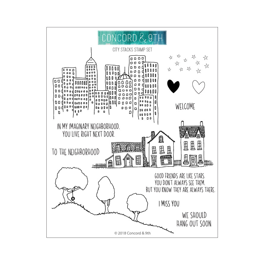 Juego de sellos City Stacks