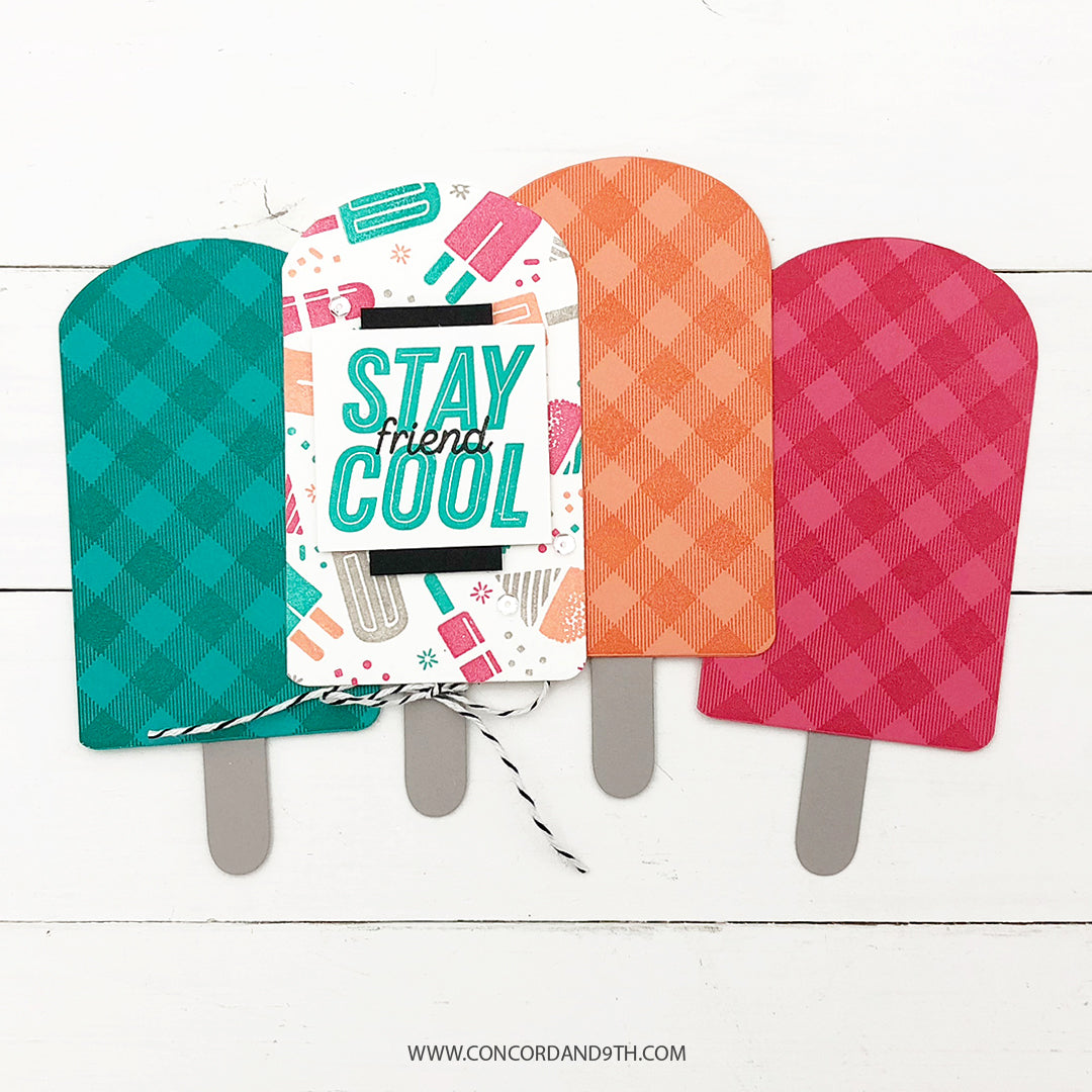 Juego de sellos con fondo de cuadros vichy