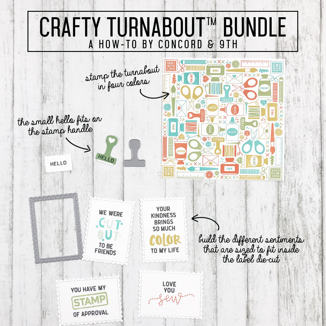 Juego de sellos Crafty Turnabout™