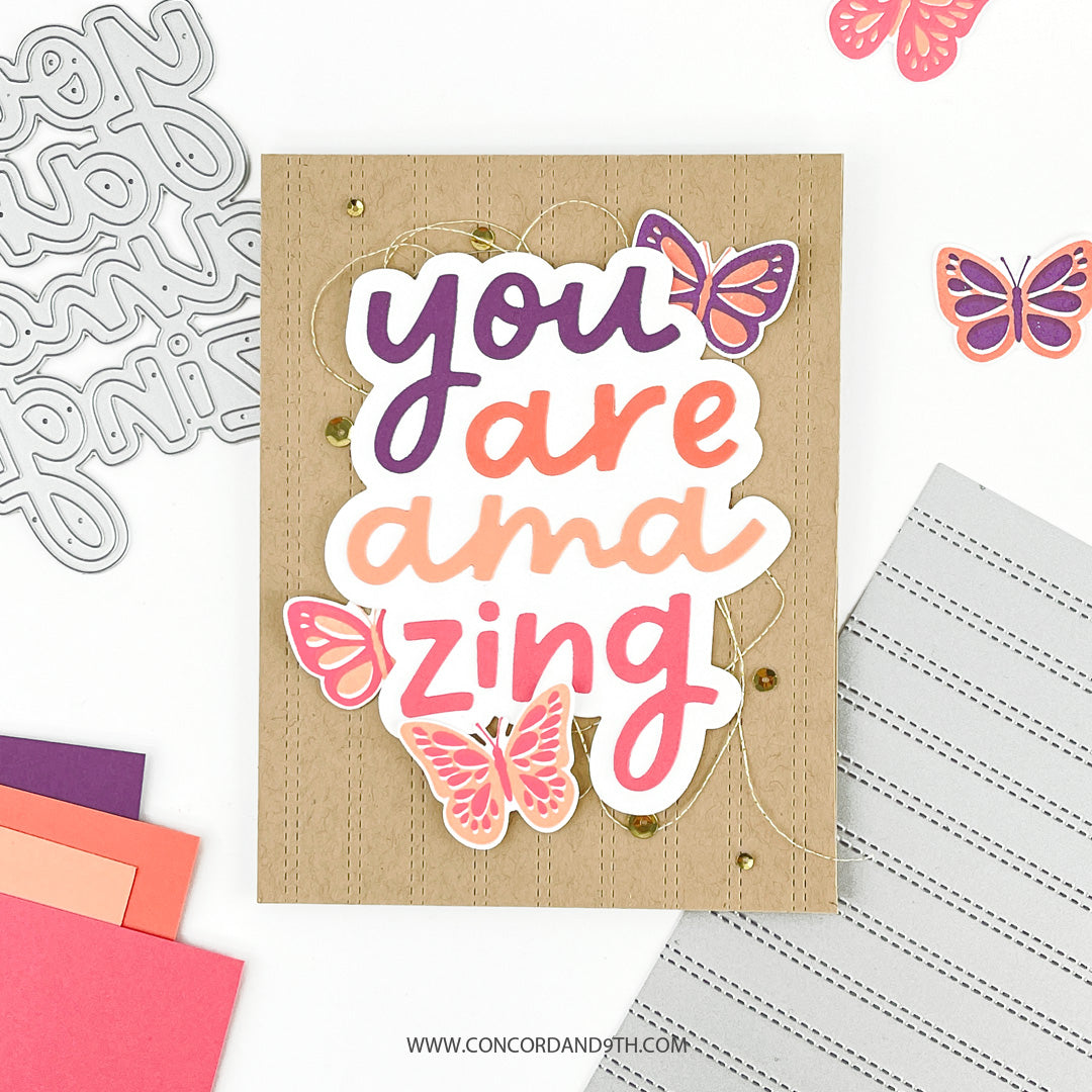 Double Stripe Card Front Die