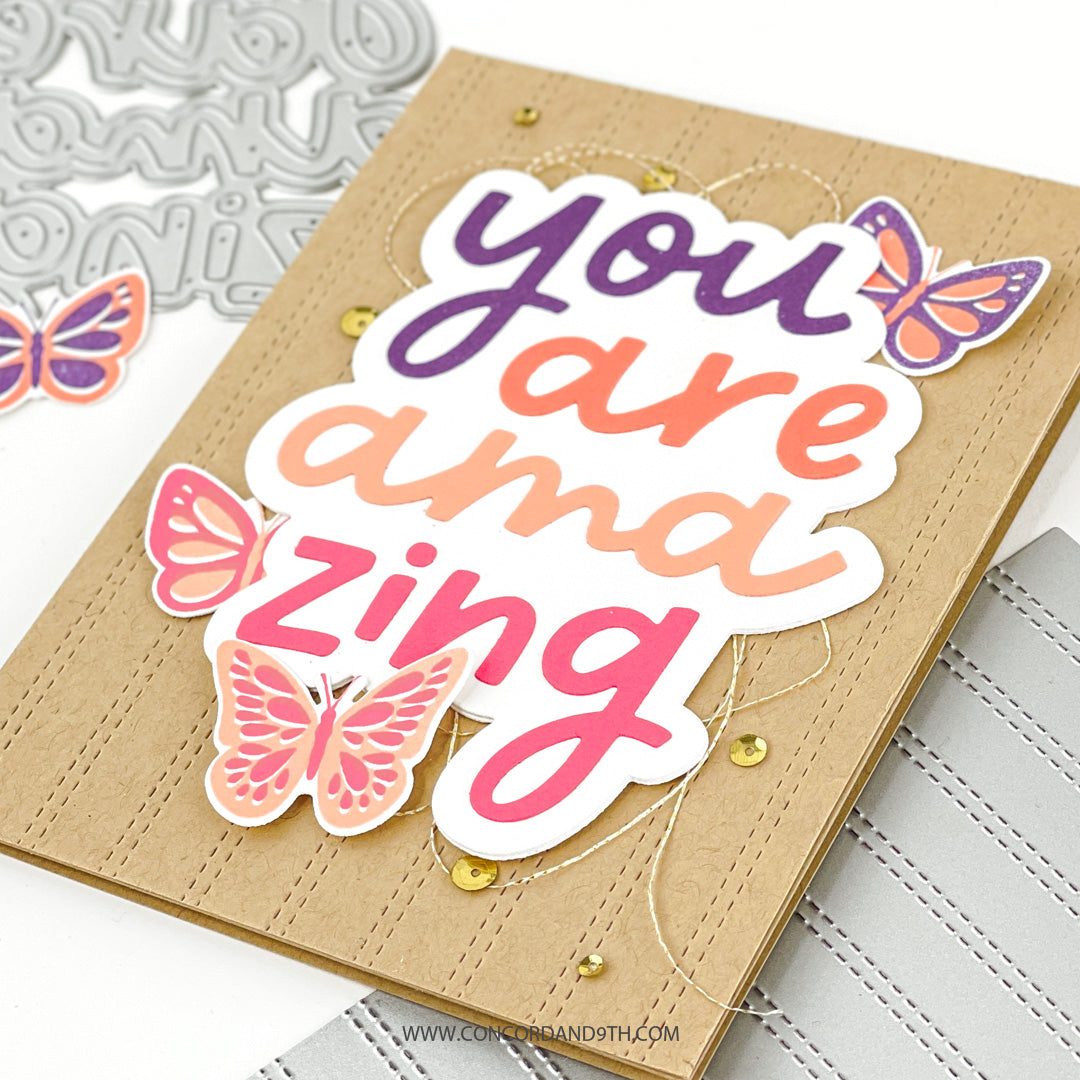 Double Stripe Card Front Die