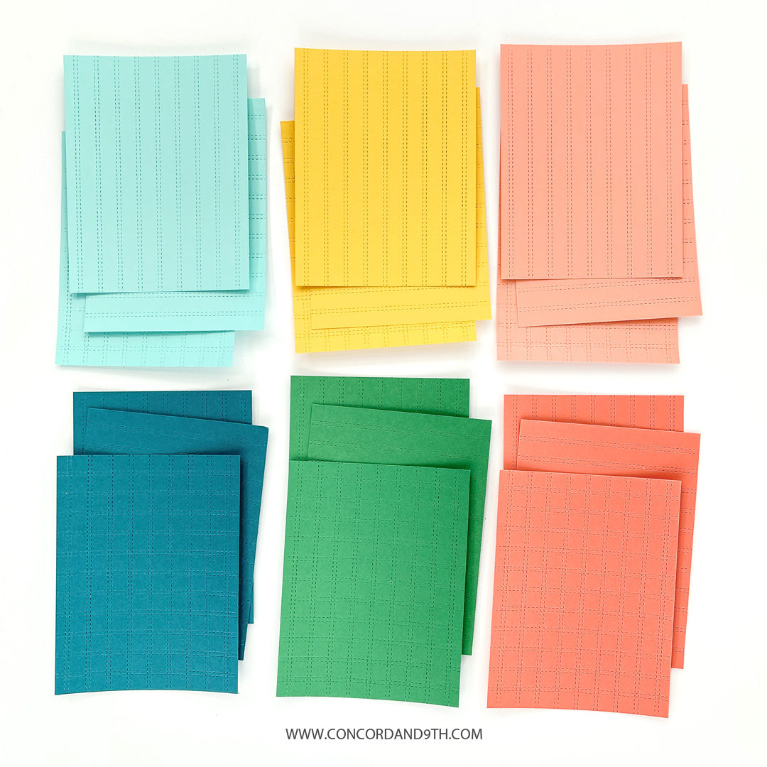 Troquel frontal de tarjeta con doble raya