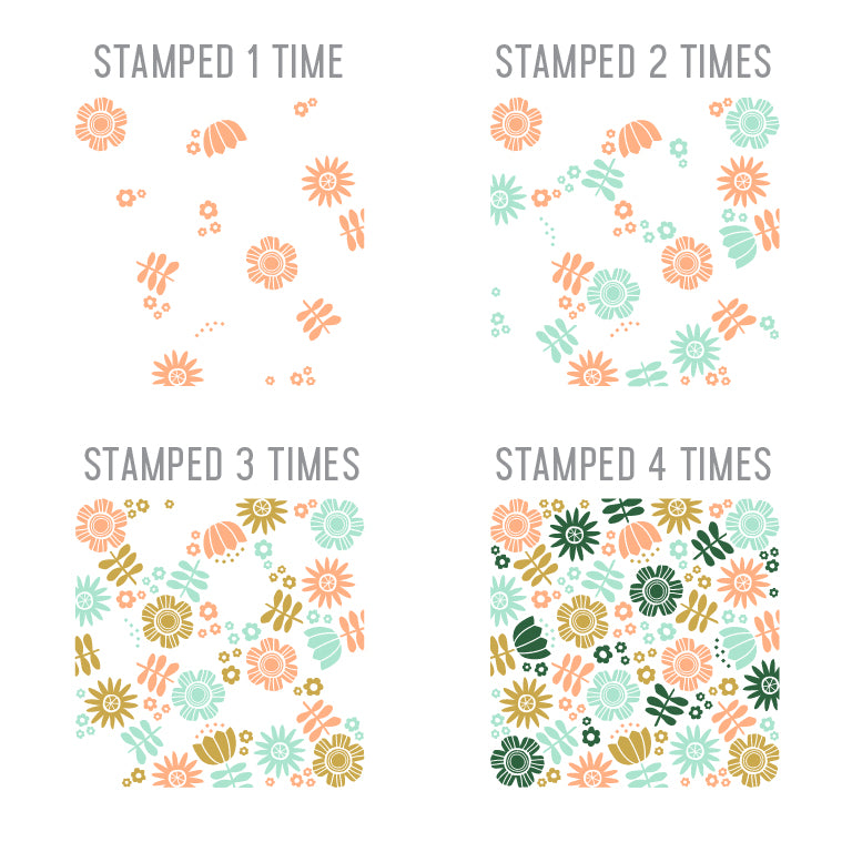 Juego de sellos Flower Garden Turnabout™