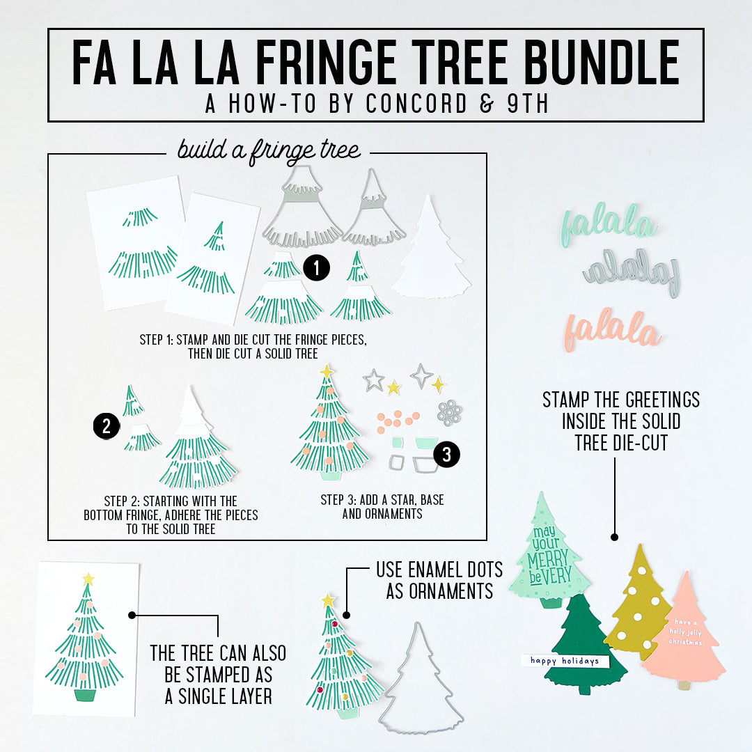 Fa La La Fringe Tree Stamp Set