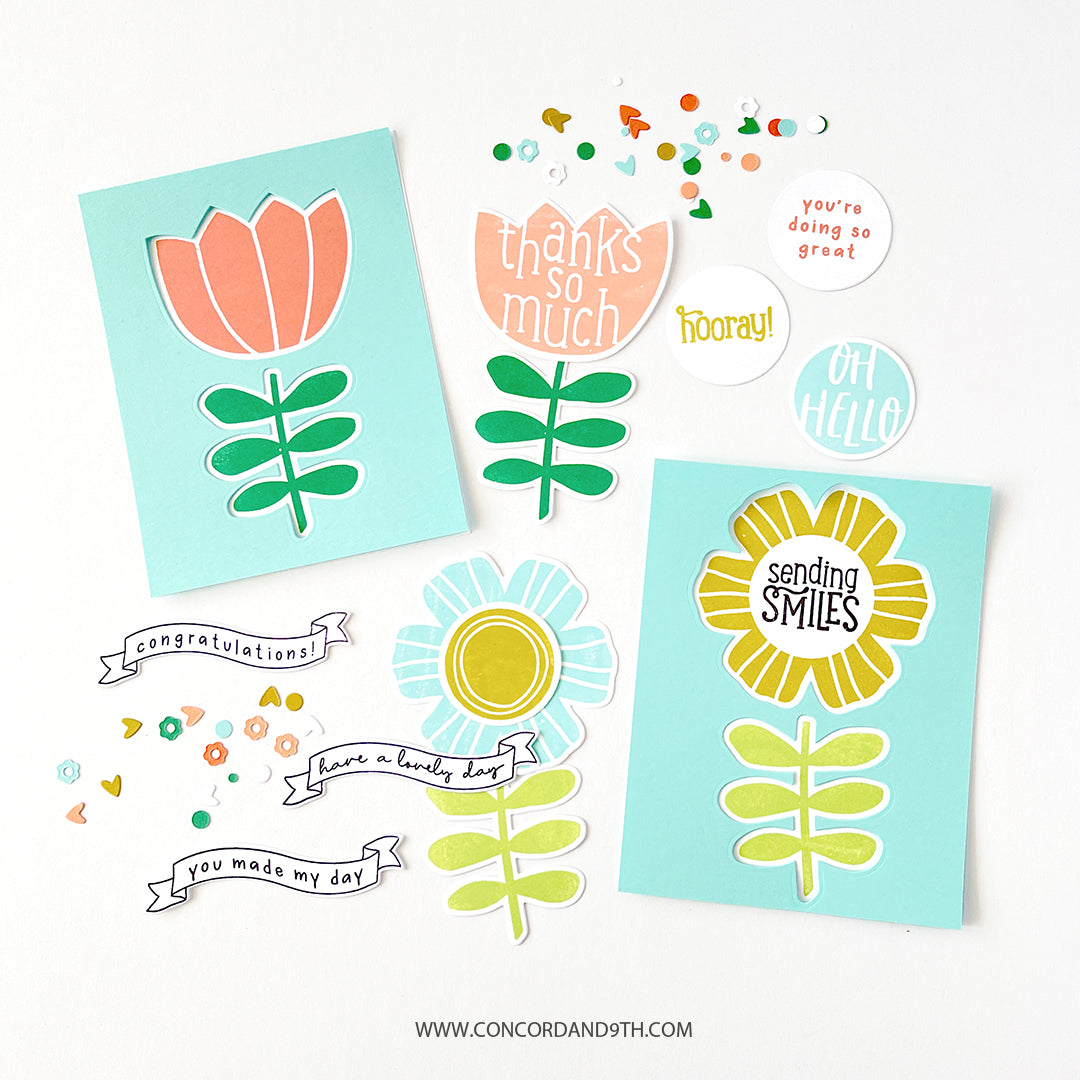 Troqueles con formas de flores para hacer cocteleras