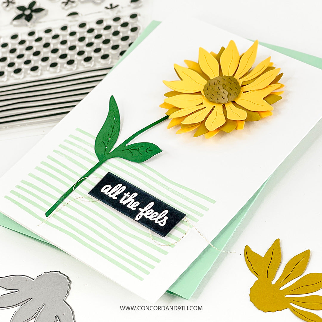 Juego de sellos con motivos florales amigables