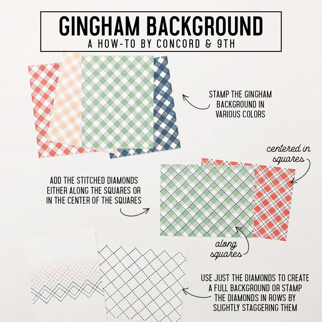 Gingham Background Stamp Set