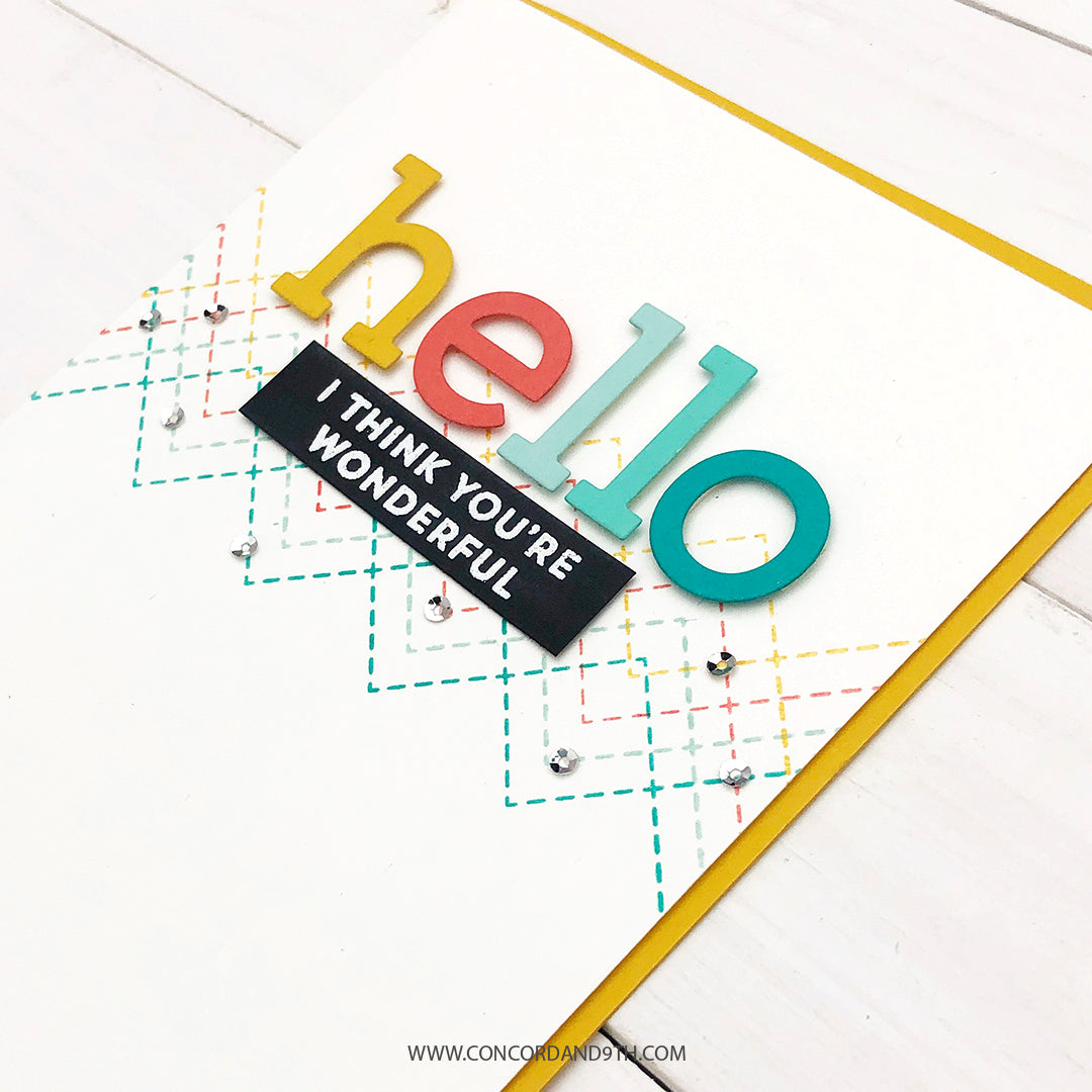 Juego de sellos con fondo de cuadros vichy