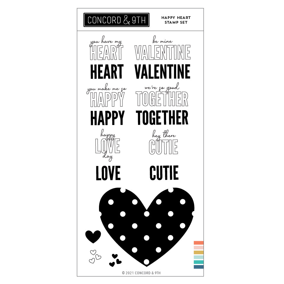 Happy Heart Stamp Set - Concord & 9th