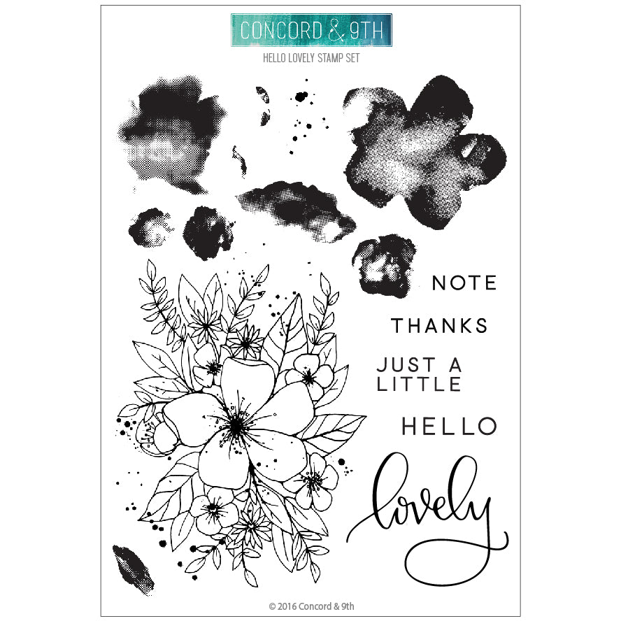 Juego de sellos Hello Lovely