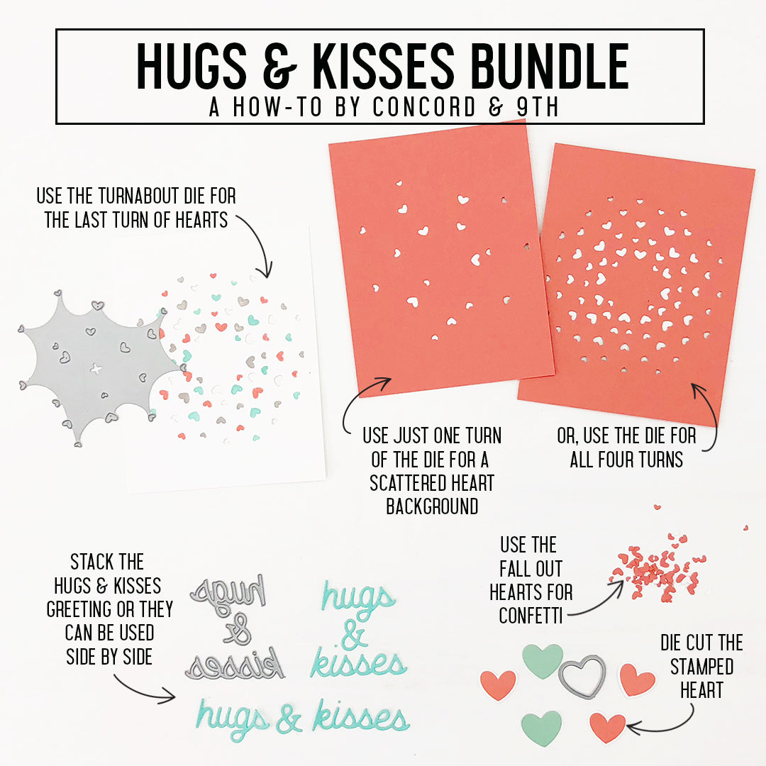 Hugs &amp; Kisses Turnabout™ Dies