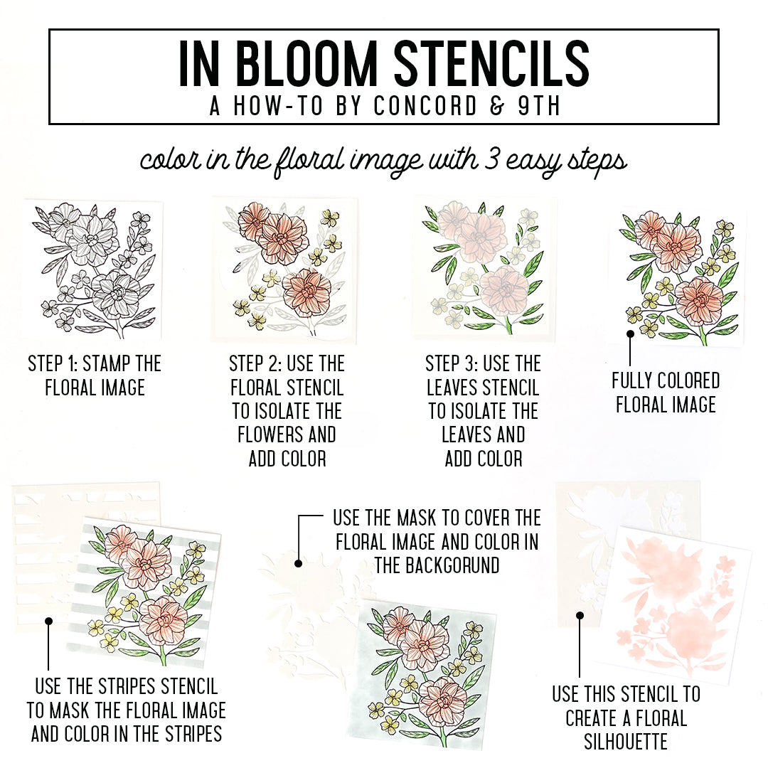 In Bloom Stencil Pack