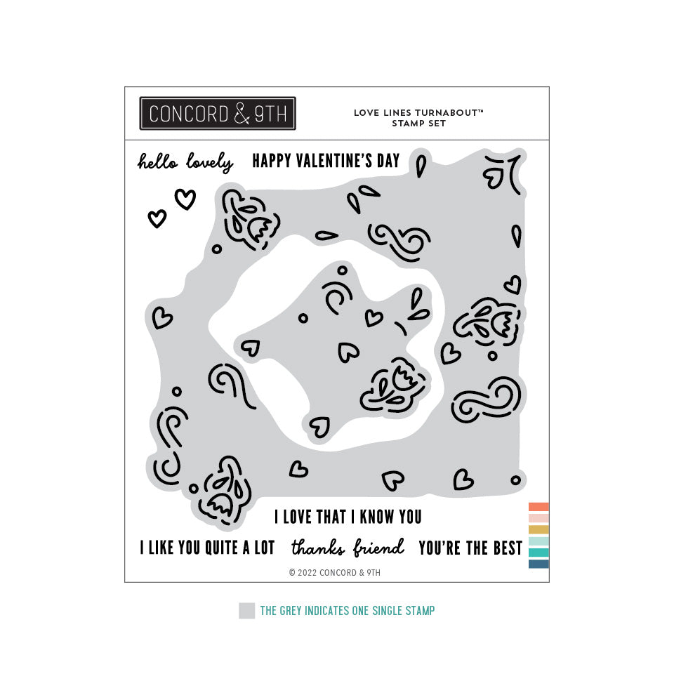 Juego de sellos Love Lines Turnabout™