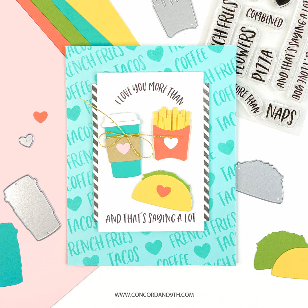 Juego de sellos "Te amo más que"