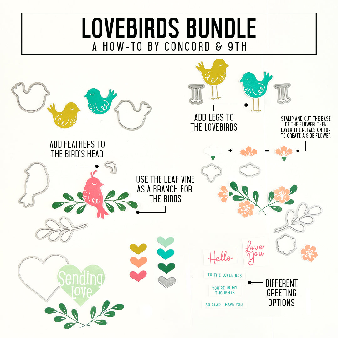 25c LOVE Birds & Heart single