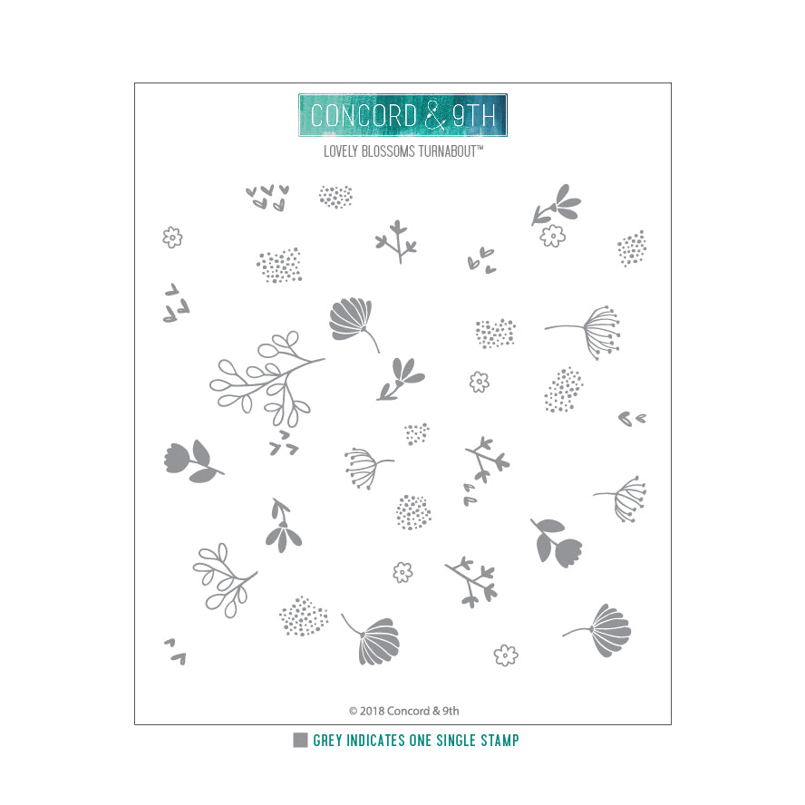 Sello Turnabout™ de Lovely Blossoms