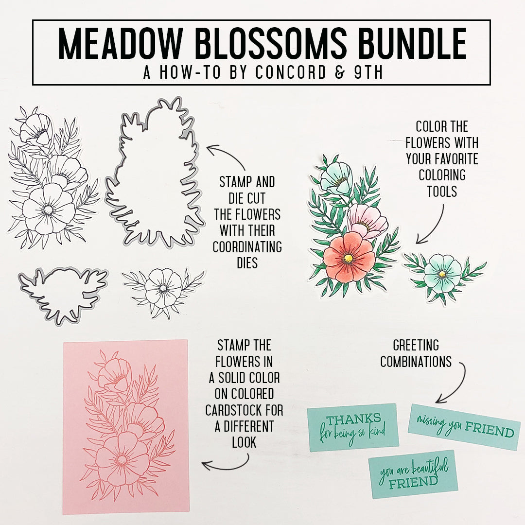 LAST CHANCE: Meadow Blossoms Stamp Set