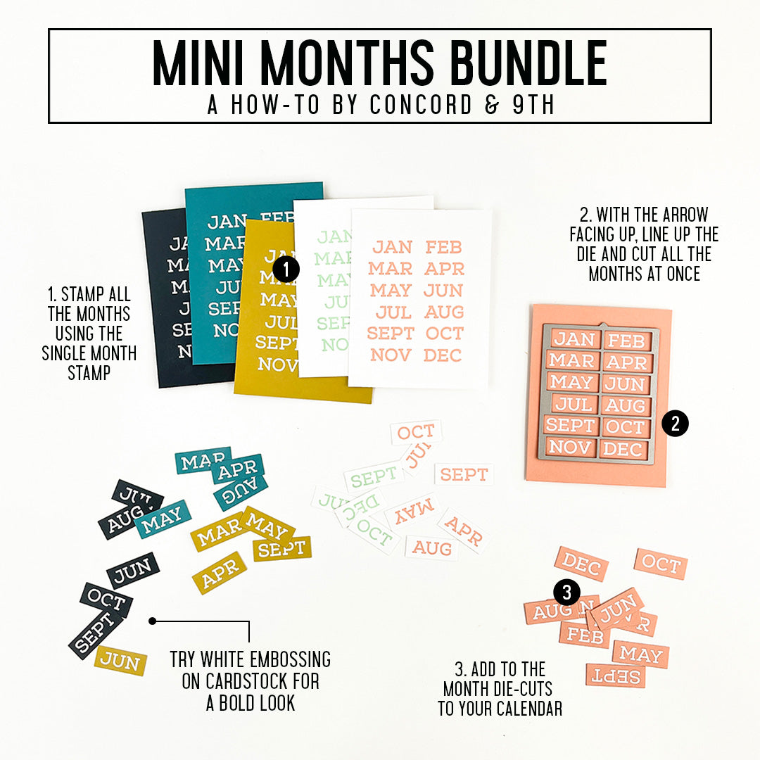 Juego de sellos Mini Months