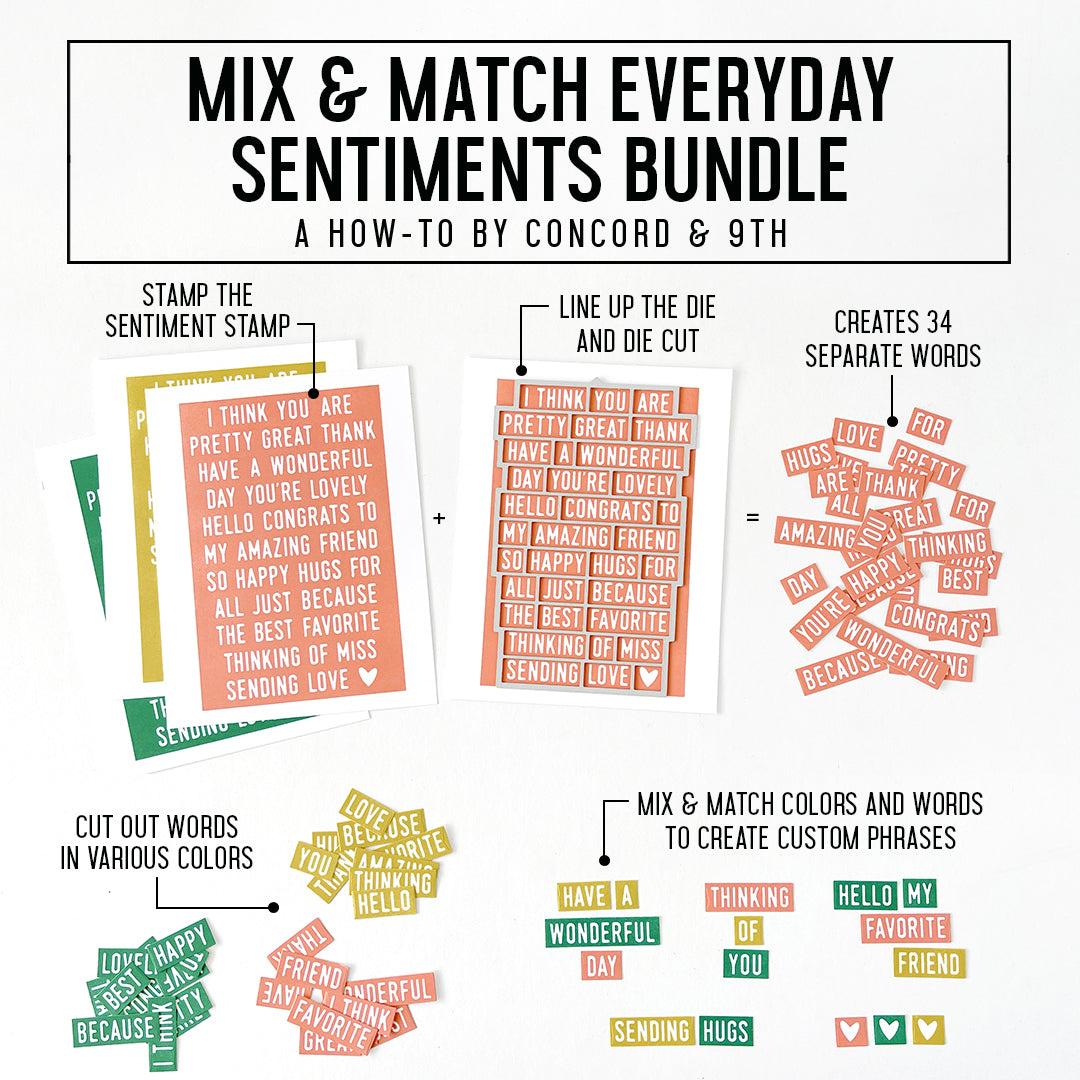 Mix &amp; Match Everyday Sentiments Die