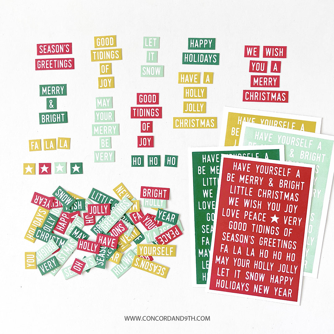 Troquel Mix &amp; Match Holiday Sentiments