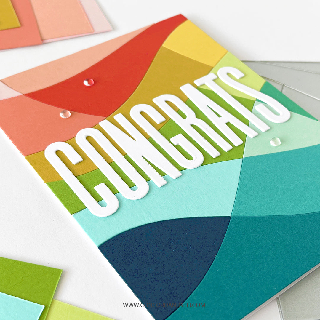 Troquel de frente de tarjeta con mosaico moderno