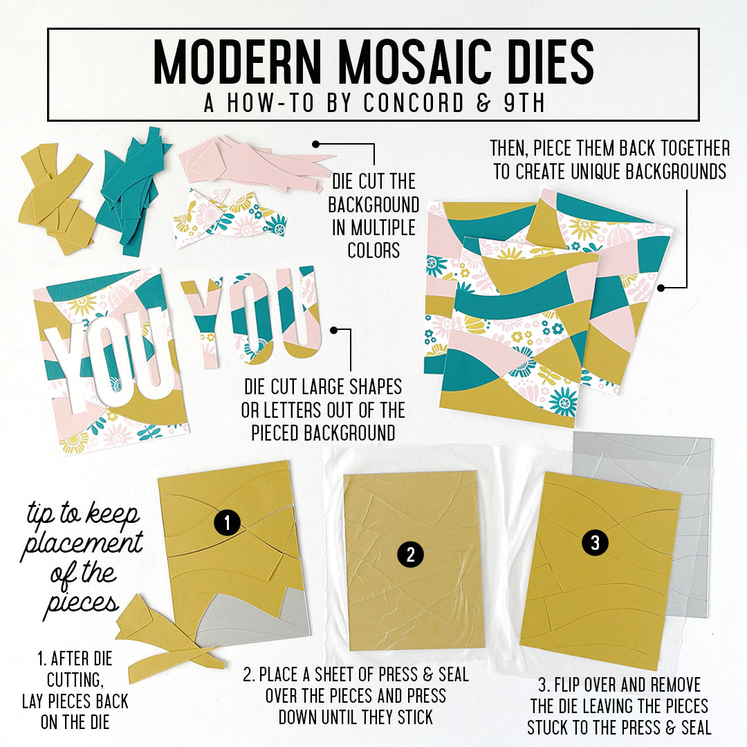 Modern Mosaic Card Front Die