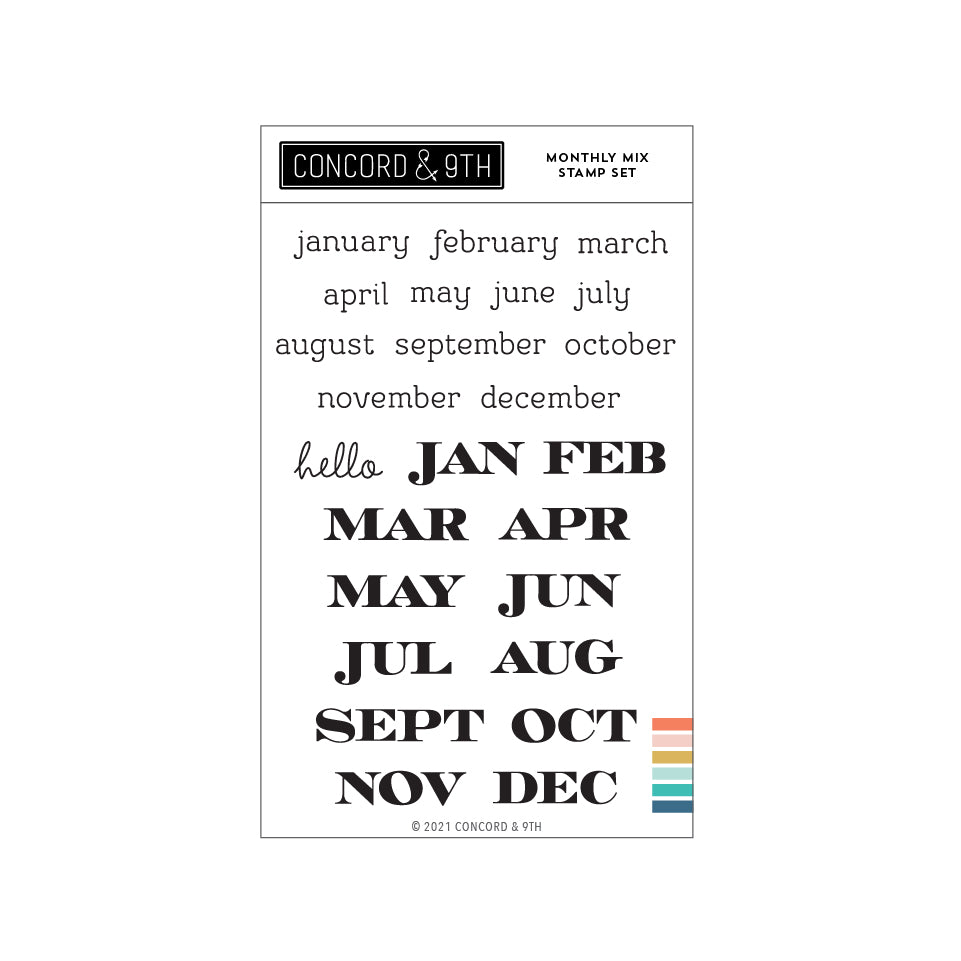 Mini Months Stamp Set - Concord & 9th
