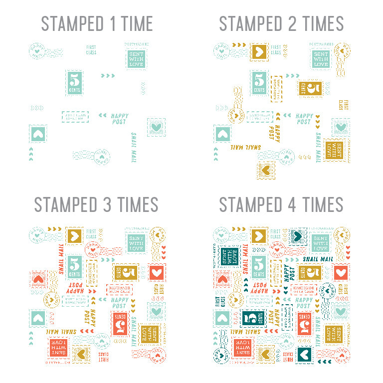 Juego de sellos Turnabout™ con matasellos