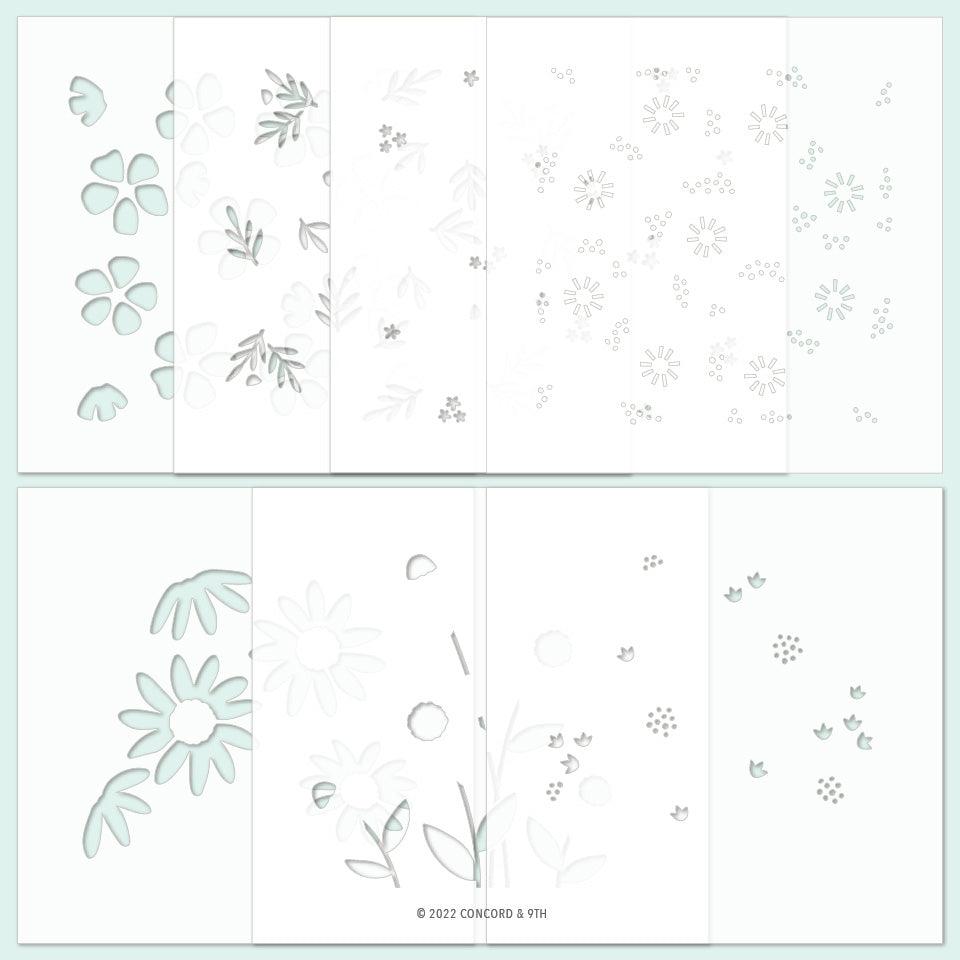 Paquete de plantillas para empujar pétalos 