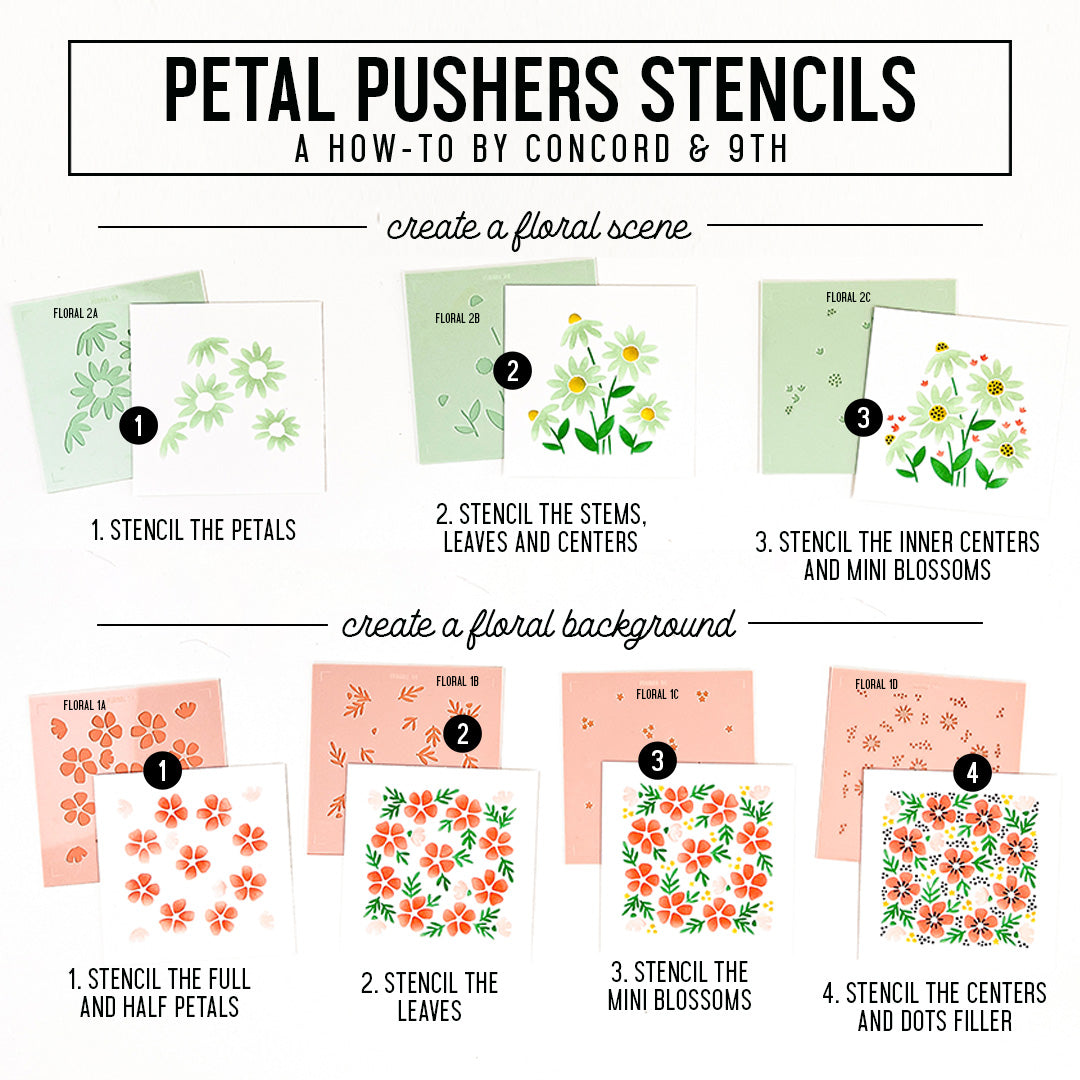 Petal Pushers Stencil Pack