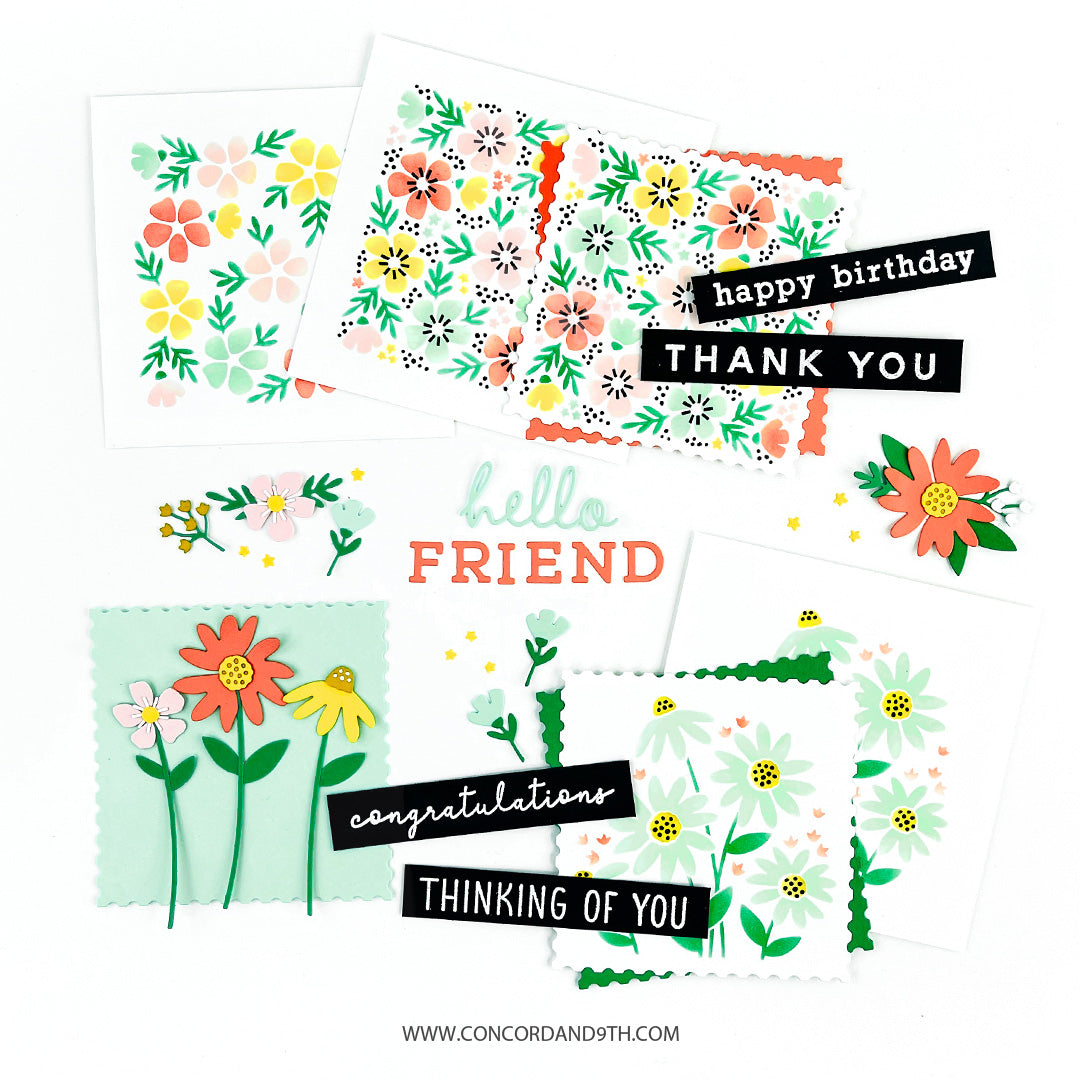 Juego de sellos Petal Pushers 