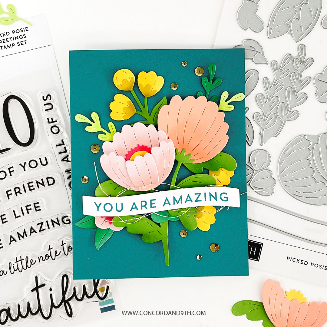 Picked Posie Greetings Stamp Set