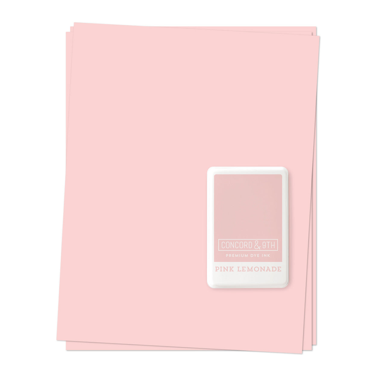 Cardstock: Pink Lemonade Ink Pad & Cardstock BUNDLE - Concord & 9th