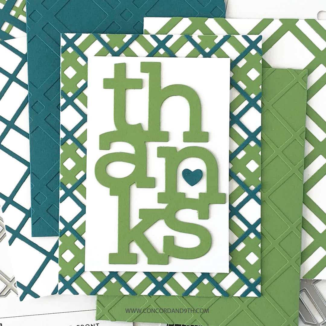 Plaid Card Front Thick Die