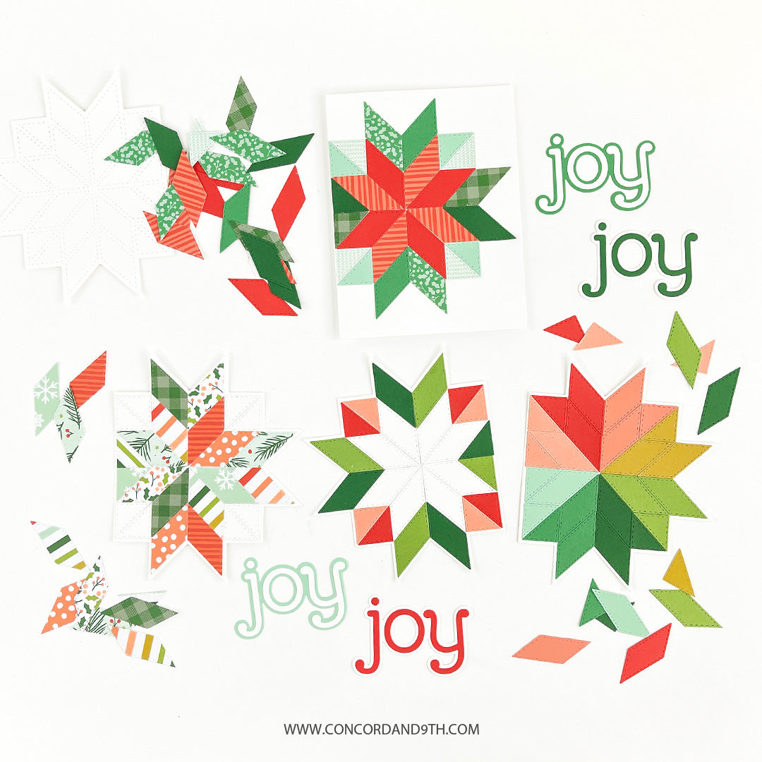 Troqueles para la parte superior de la colcha con flores de Pascua