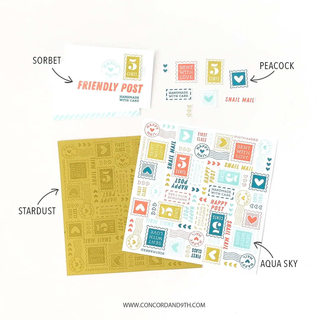 Juego de sellos Turnabout™ con matasellos