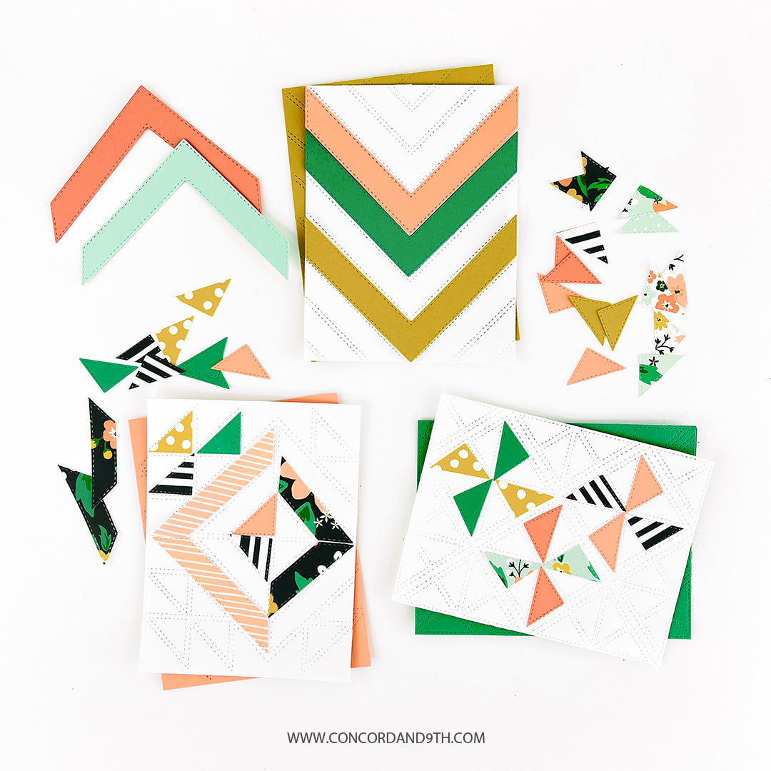 Paquete de troqueles para la parte superior de la colcha