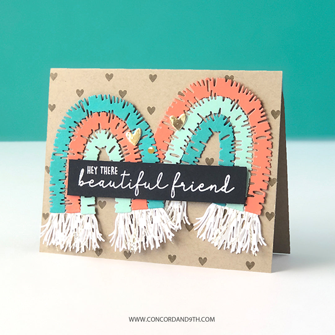 Juego de sellos con frases del arcoíris