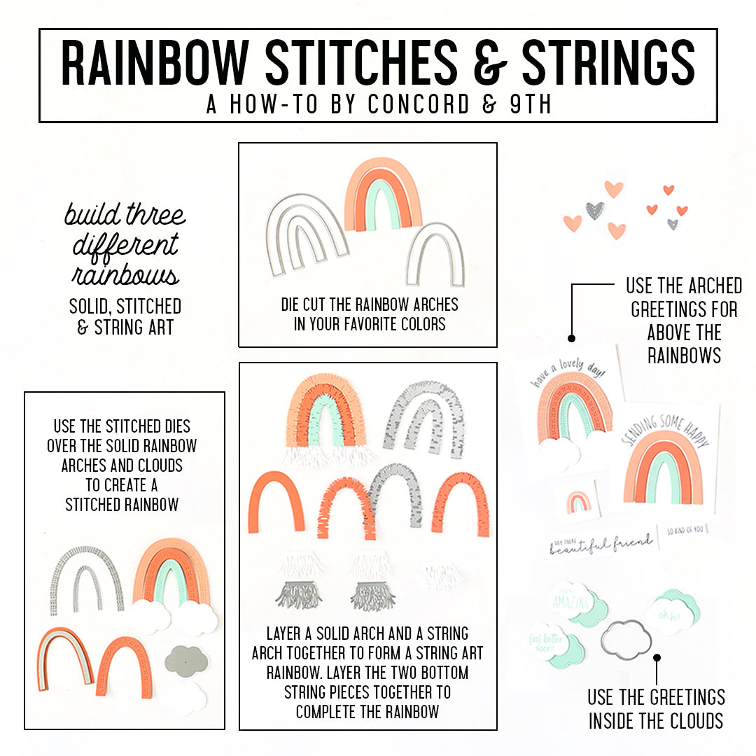 Rainbow Sayings Stamp Set