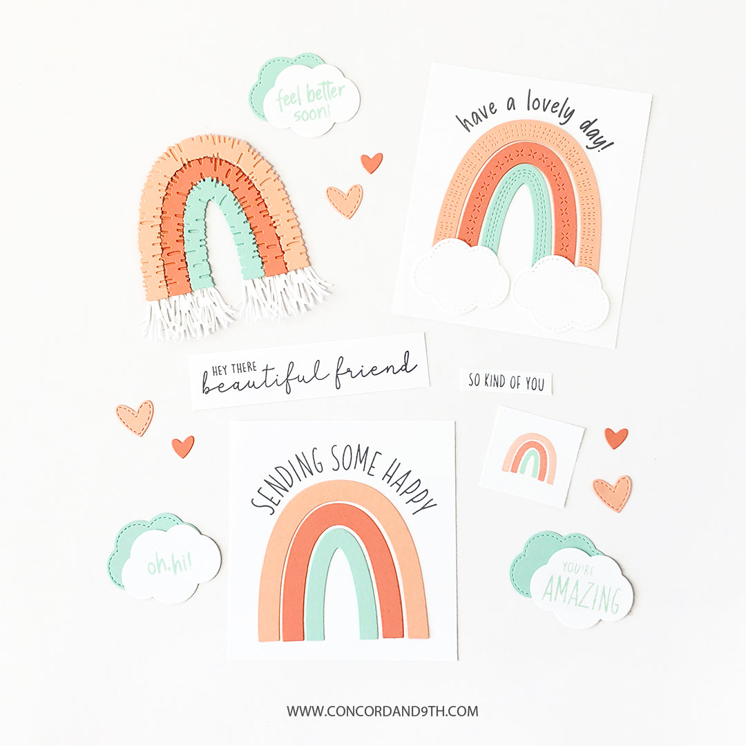 Rainbow Sayings Stamp Set