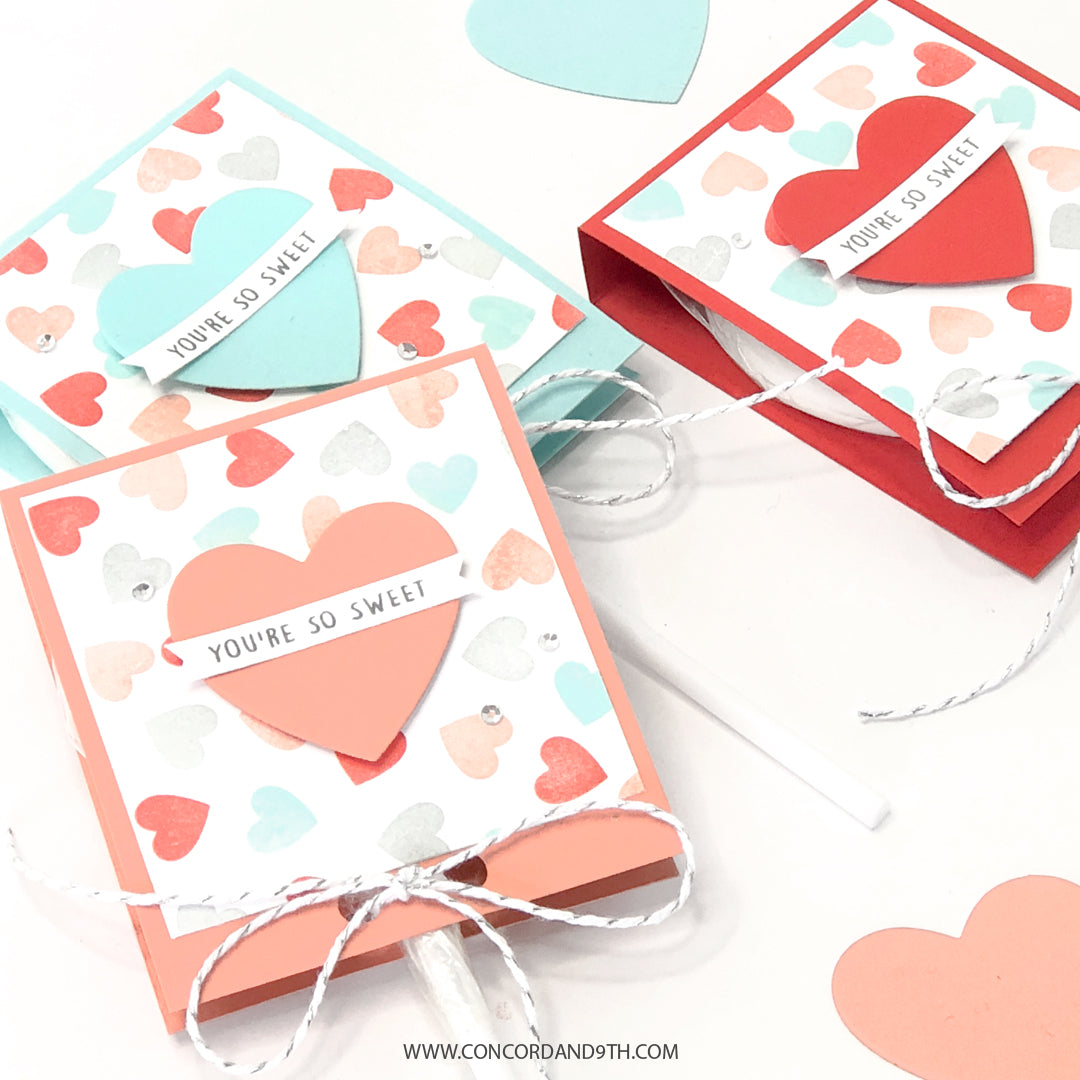 Scattered Hearts Turnabout™ Stamp - Concord & 9th