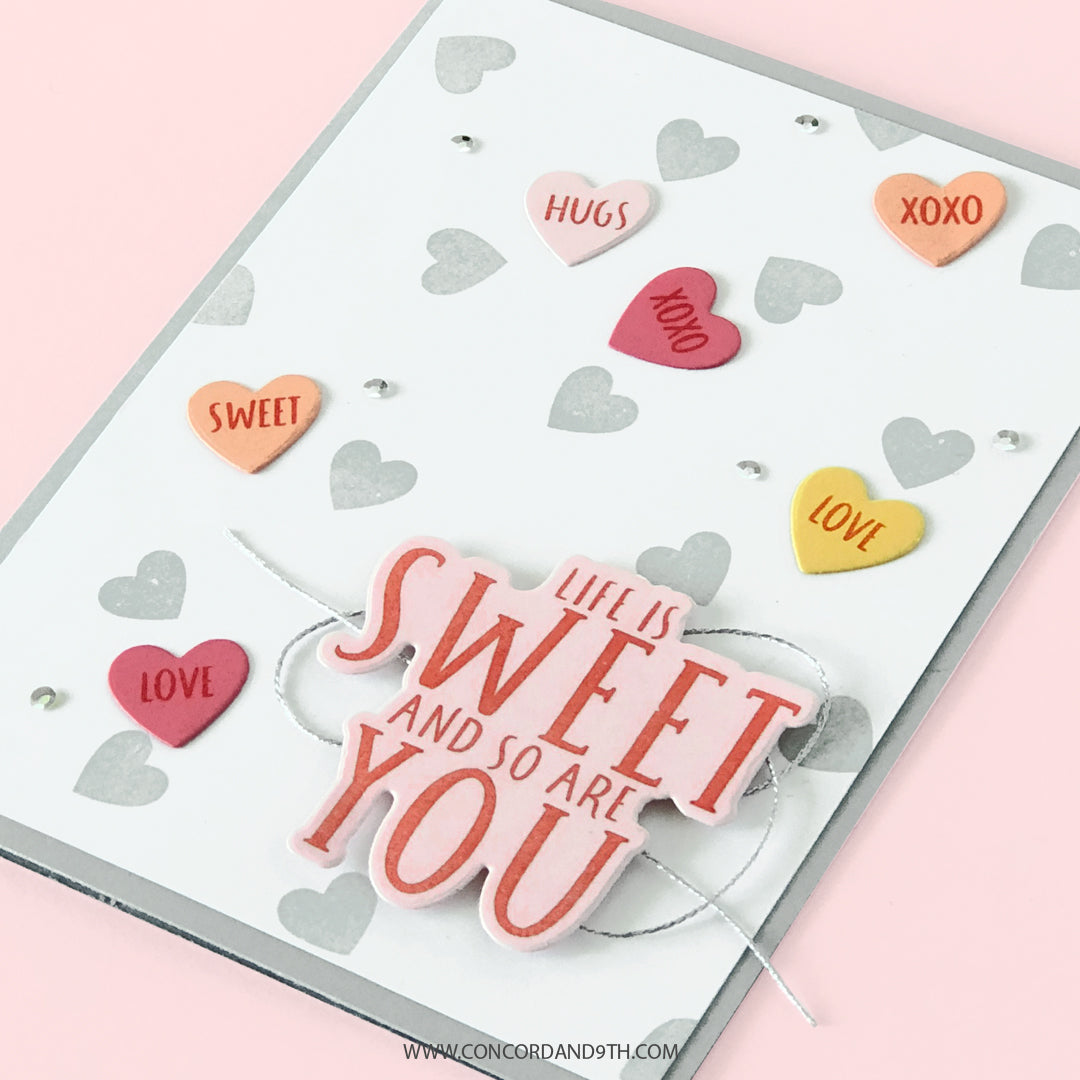 Sello Turnabout™ de corazones dispersos