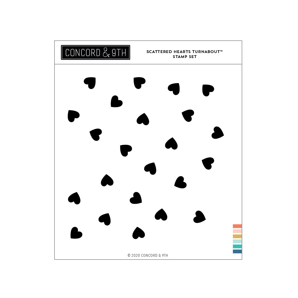 Scattered Heart Stamp - Simply Stamps