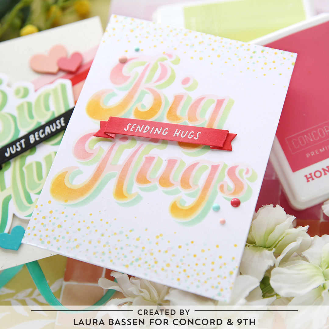 Juego de sellos "Enviando abrazos"